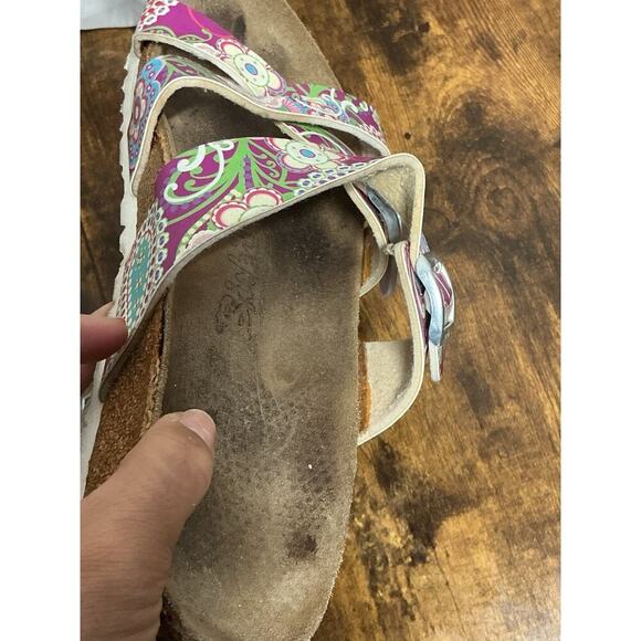 Birkenstock Birkis Franca Birko Flor Paisley Multi Strappy Sandals Size 40 US 9 - Picture 13 of 13
